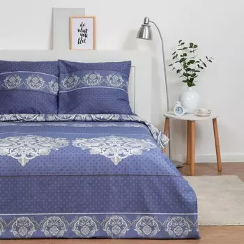 Постельное бельё Экономь и Я евро Симфония" 200х215 см,200х215 см,70х70 см-2 шт, полисатин, 80 г/м²