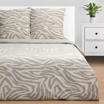 Постельное бельё 1.5-спальное «Этель» Beige zebra, бязь