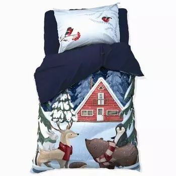 Постельное бельё 1.5-спальное «Этель» Christmas night, бязь