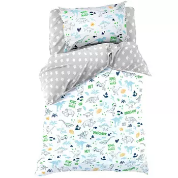 Постельное бельё 1.5-спальное «Этель» Hello, Dino, сатин