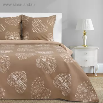 Постельное бельё 1.5-спальное «Этель» Te amo (вид 3), бязь