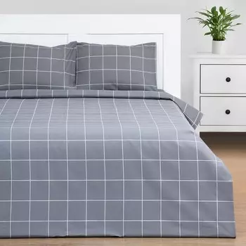 Постельное бельё 1.5-спальное «Этель. Клетка», бязь