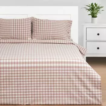 Постельное бельё 1.5-спальное «Этель» Beige cage, жатый хлопок
