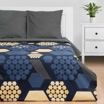 Постельное бельё 1.5-спальное «Этель. Золотые соты», поплин