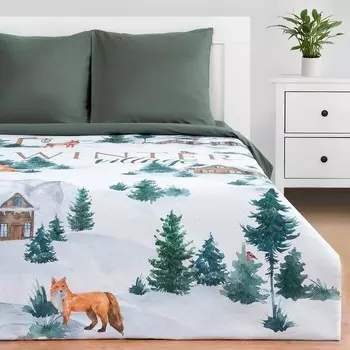Постельное бельё 1.5-спальное «Этель» Winter village, бязь