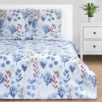 Постельное бельё 1.5-спальное «Этель» Flora and spring (вид 1), поплин
