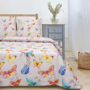 Постельное бельё 1.5-спальное «Этель. Бабочки», поплин