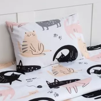Постельное бельё 1.5-спальное «Этель» Cat party, бязь