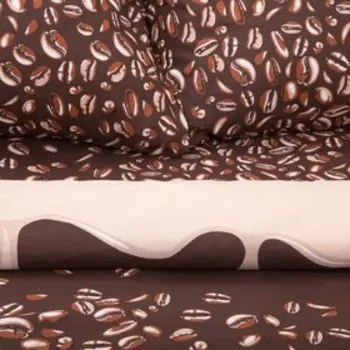 Постельное бельё 1.5-спальное «Этель. Кофе», бязь