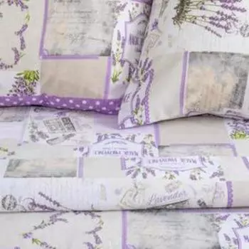 Постельное бельё Этель 1,5 сп "Лаванда" 143215 см, 150214 см, 7070 см - 2 шт., 100% хлопок, бязь 125 г/м