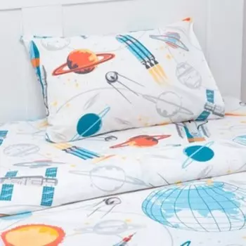 Постельное бельё 1.5-спальное «Этель. Ракеты», бязь