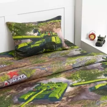 Постельное бельё 1.5-спальное «Этель. Танки», бязь