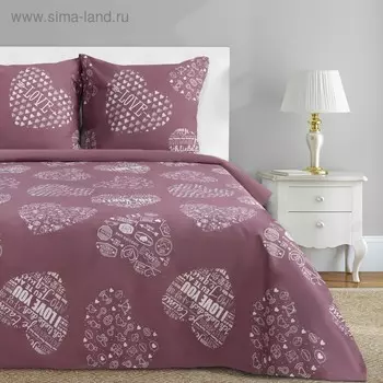 Постельное бельё 2-спальное «Этель» Te amo (вид 2), бязь