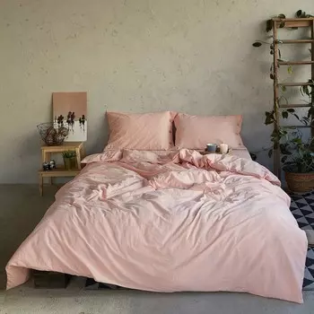 Постельное бельё 2-спальное «Этель», жатый хлопок, персик