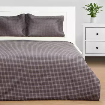 Постельное бельё 2-спальное «Этель» Graphite cage, новосатин