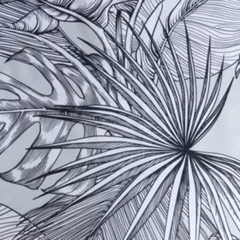 Постельное бельё 2-спальное «Этель» Gray tropics, поплин