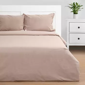 Постельное бельё дуэт «Этель» Denim, жатый хлопок, бежевое