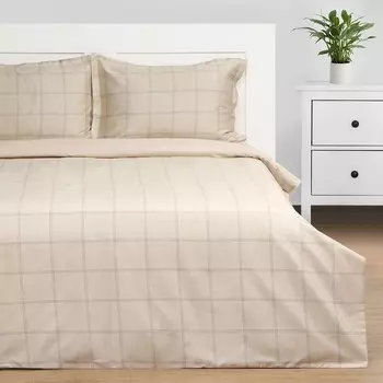 Постельное бельё дуэт «Этель» Cage: beige, мако-сатин