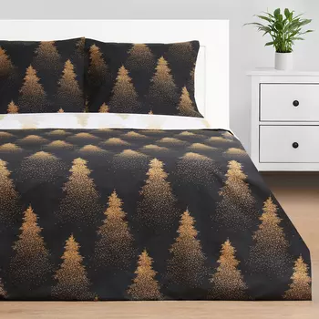 Постельное бельё дуэт «Этель» Golden Christmas, бязь