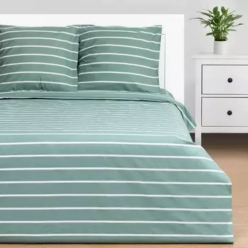 Постельное бельё дуэт «Этель» Mint stripes, поплин