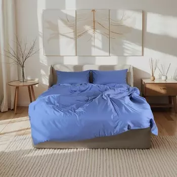 Постельное бельё дуэт «Этель», модал, синее