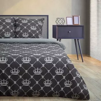 Постельное бельё евро «Этель» Crown, бязь