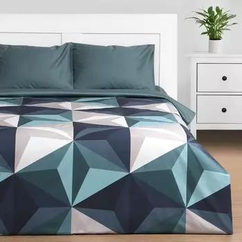 Постельное бельё евро «Этель. Даймонд (вид 2)», мако-сатин