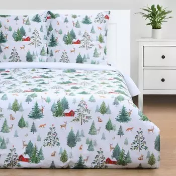 Постельное бельё евро «Этель. Домик в лесу», бязь