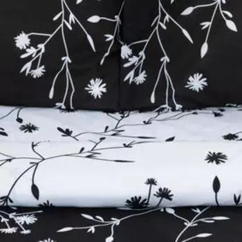 Постельное бельё евро «Этель» Flowers (вид 3), поплин