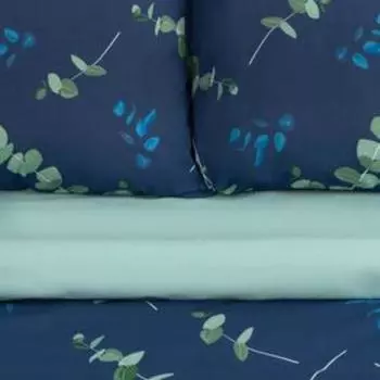 Постельное бельё евро «Этель. Эвкалипт (вид 2)», поплин