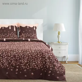 Постельное бельё евро «Этель. Кофе», бязь