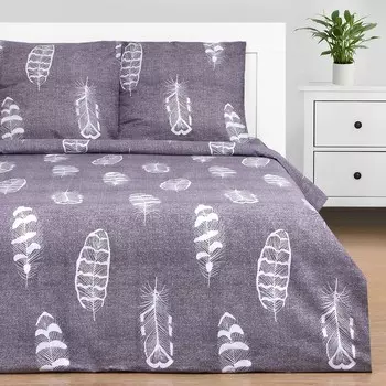 Постельное бельё евро «Этель. Перья», бязь