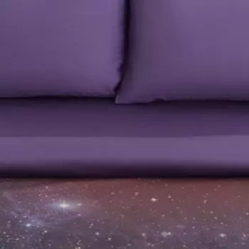 Постельное бельё евро «Этель» Red planet, мако-сатин