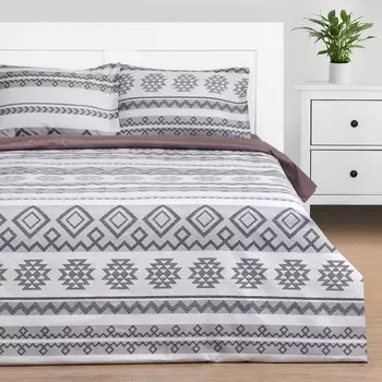 Постельное бельё евро «Этель. Сканди», новосатин