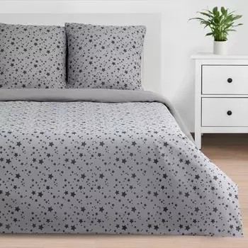 Постельное бельё евро «Этель» Starlight, поплин