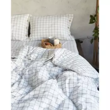 Постельное бельё 2-спальное «Этель. Клетка», жатый хлопок