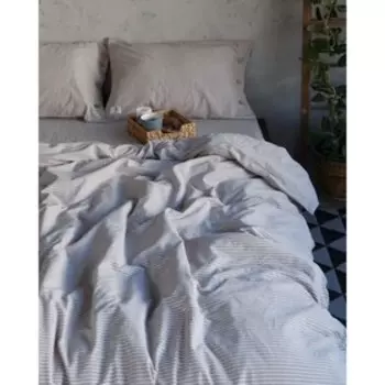 Постельное бельё 1.5-спальное «Этель. Полоски», жатый хлопок