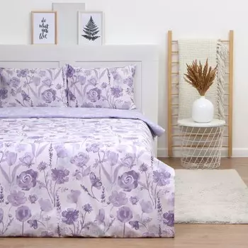 Постельное бельё 1.5-спальное LoveLife «Лавандовое поле», сатин