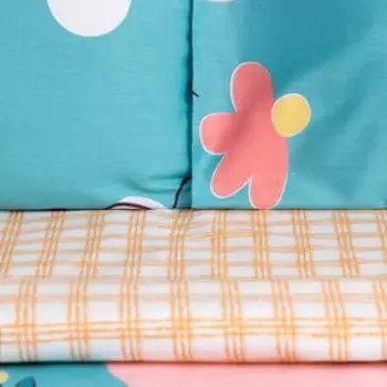 Постельное бельё LoveLife 1,5сп «Цветы» 143х215см,150х225см,50х70см-2шт,100%хлопок,сатин,125г/м²