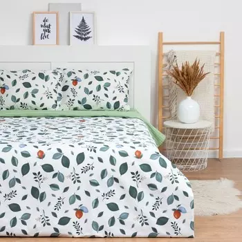 Постельное бельё LoveLife 1,5сп «Магия листьев» 143х215 см, 150х225 см, 50х70 см-2шт,100%хлопок,сатин,125г/м²