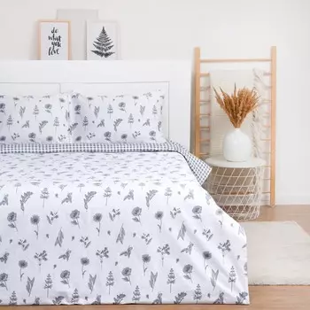 Постельное бельё LoveLife 2сп "Dark flowers" 175х215см, 200х225см, 50х70см-2шт, 100% хлопок, сатин, 125г/м