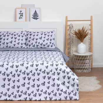 Постельное бельё LoveLife 2сп Love you 175х215 см, 200х225 см, 50х70 см-2шт,100%хлопок,сатин,125г/м