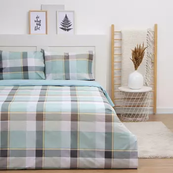 Постельное бельё дуэт LoveLife Square green, сатин