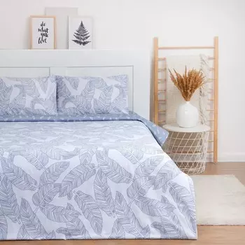 Постельное бельё евро LoveLife Feathers, сатин