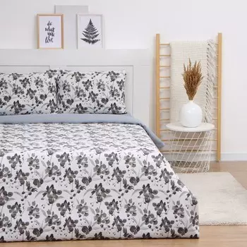 Постельное бельё евро LoveLife Flowers, жатка