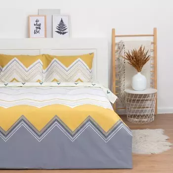 Постельное бельё LoveLife Евро «Графический этюд» 200х217 см, 225х240 см, 50х70см-2шт,100%хлопок,сатин125г/м