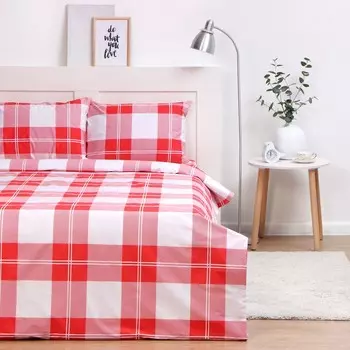 Постельное бельё евро LoveLife Square, сатин