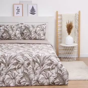 Постельное бельё евро LoveLife Tropics, жатка