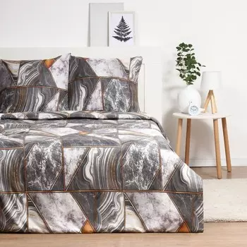 Постельное бельё Павлайн 1,5сп Геометрия 145х215, 150х215, 70х70см 2шт полисатин 70г/м, полиэстер 100%