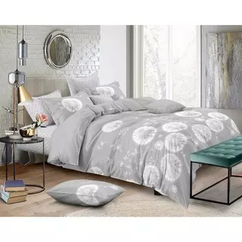 Постельное бельё с простынёй на резинке евро Amore Mio, размер 215x240 см, 200x220 см, 50x70 см - 2 шт, 70x70 см - 2 шт